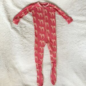 Kickee Pants Girls Unicorn Pajama Sleeper 18-24 Months Bamboo Zipper